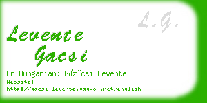 levente gacsi business card